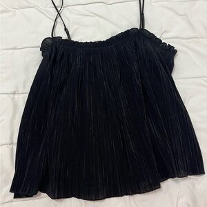 Madewell Black Pleated Top